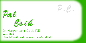 pal csik business card